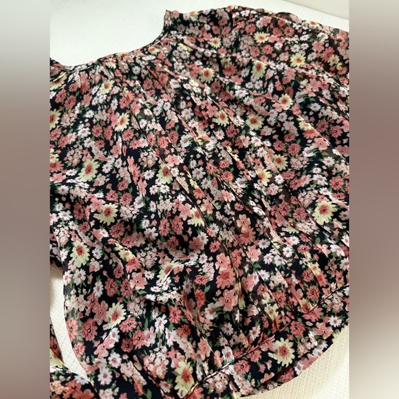 Bardot Floral Crop Blouse - Picture 4 of 5